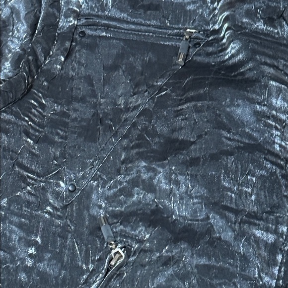 Jamie Sadock Black and Silver Crinkle Moto Jacket - Picture 2 of 7